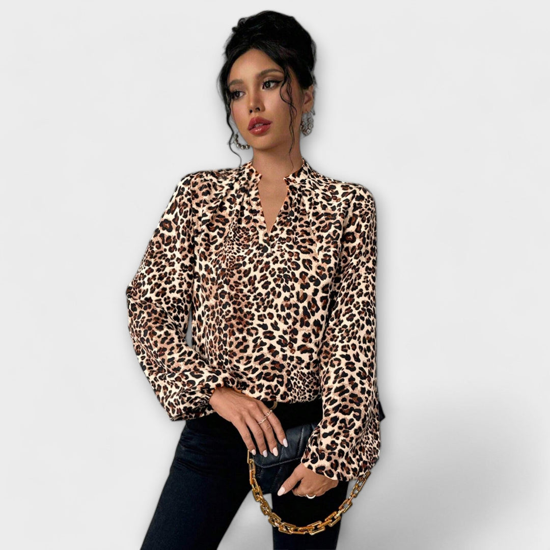 Vera | Blusa elegante leopardata