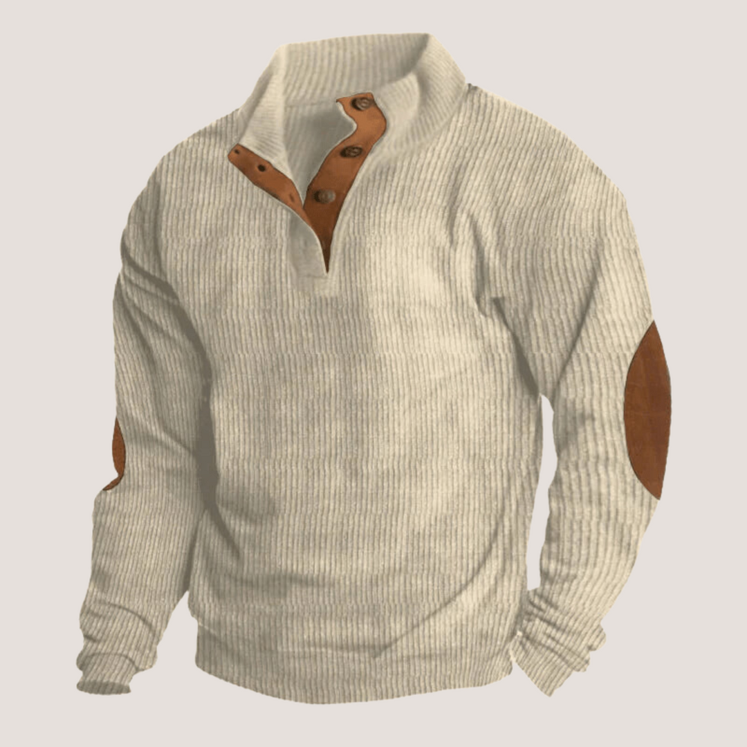 Berto | Maglione in Velluto Cotone con Collo