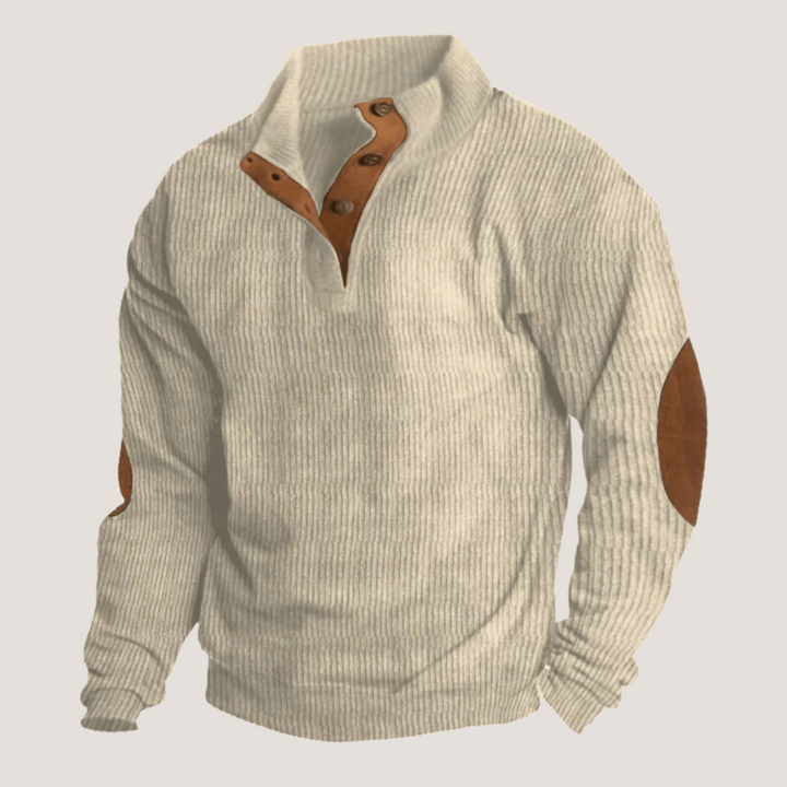 Berto | Maglione in Velluto Cotone con Collo