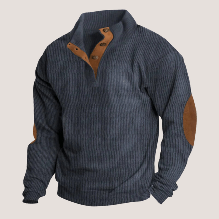 Berto | Maglione in Velluto Cotone con Collo