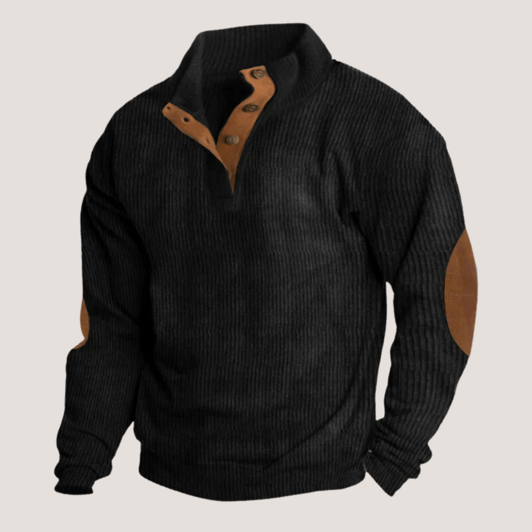 Berto | Maglione in Velluto Cotone con Collo
