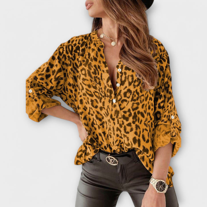 Mattea | Blusa alla moda con motivo leopardato
