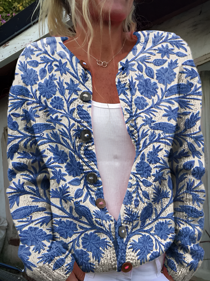 Maria Grazia™ | Cardigan con stampa floreale