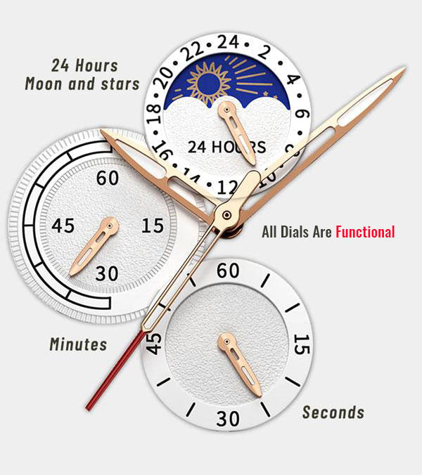 Orologio al quarzo in pelle di lusso