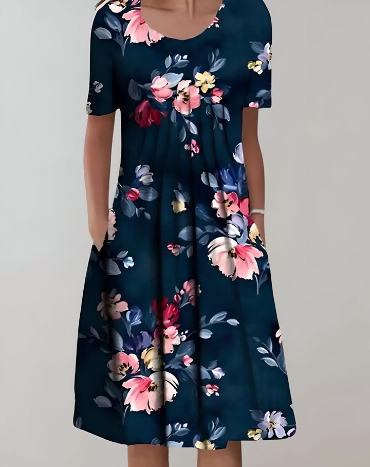 Hyacinth | Abito midi elegante con fantasia floreale