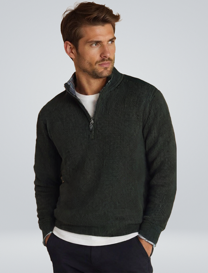 Egidio | Maglione in maglia con zip